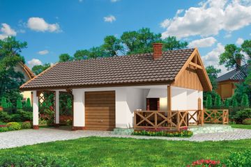  Projekt grilla / wędzarni G192 Szkielet drewniany (SLN2273) - projekt grilla parterowego - Zdjęcie 1