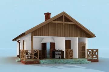  Projekt grilla / wędzarni G192 Szkielet drewniany (SLN2273) - projekt grilla parterowego - Zdjęcie 3