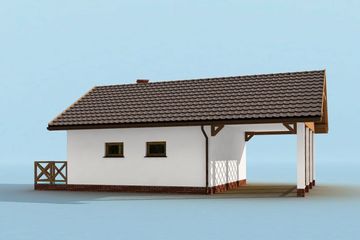  Projekt grilla / wędzarni G192 Szkielet drewniany (SLN2273) - projekt grilla parterowego - Zdjęcie 4