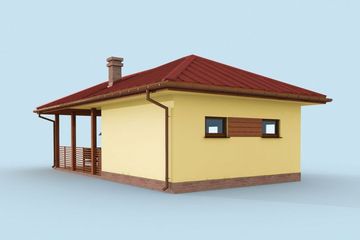  Projekt budynku gospodarczego G312 budynek gospodarczy szkielet drewniany bez bramy (SLN2314) - projekt budynku parterowego - Zdjęcie 4