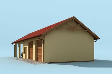  Projekt budynku gospodarczego G209 szkielet drewniany budynek gospodarczy (SLN2254) - projekt budynku parterowego - Zdjęcie 3