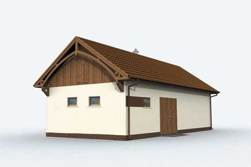  Projekt budynku gospodarczego BGS15 Budynek gospodarczy (SLN2322) - projekt budynku parterowego - Zdjęcie 4