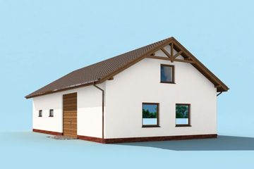  Projekt garażu G206 garaż trzystanowiskowy, szkielet drewniany (SLN2301) - projekt garażu parterowego - Zdjęcie 4