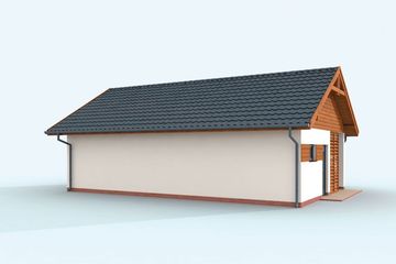  Projekt garażu G324 garaż dwustanowiskowy z pomieszczeniem gospodarczym (SLN2318) - projekt garażu parterowego - Zdjęcie 4