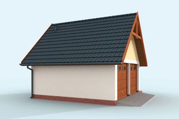  Projekt garażu G325 garaż dwustanowiskowy (SLN2316) - projekt garażu parterowego - Zdjęcie 3
