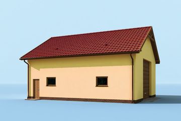  Projekt budynku gospodarczego G228C szkielet drewniany budynek gospodarczy (SLN2310) - projekt budynku parterowego - Zdjęcie 3