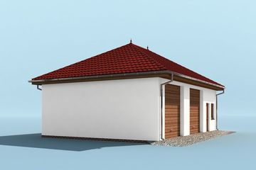  Projekt garażu G199 Szkielet drewniany (SLN2279) - projekt garażu parterowego - Zdjęcie 4