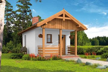  Projekt budynku gospodarczego Badajoz na zgłoszenie do 35m2 (SLN2321) - projekt budynku parterowego - Zdjęcie 1