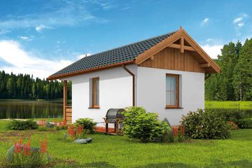  Projekt budynku gospodarczego Badajoz na zgłoszenie do 35m2 (SLN2321) - projekt budynku parterowego - Zdjęcie 2