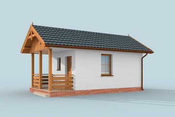  Projekt budynku gospodarczego Badajoz na zgłoszenie do 35m2 (SLN2321) - projekt budynku parterowego - Zdjęcie 3