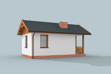  Projekt budynku gospodarczego Badajoz na zgłoszenie do 35m2 (SLN2321) - projekt budynku parterowego - Zdjęcie 4