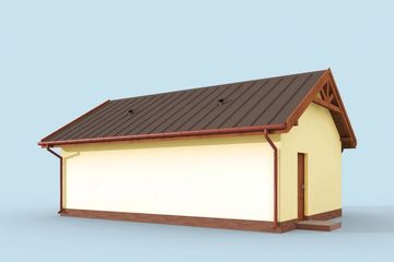  Projekt garażu G305 szkielet drewniany (SLN2293) - projekt garażu parterowego - Zdjęcie 3