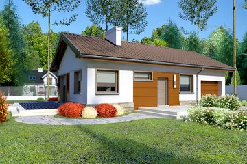  Projekt domu przy Przyjemnej 8 bis (KRK1356) - projekt domu parterowego - Zdjęcie 3