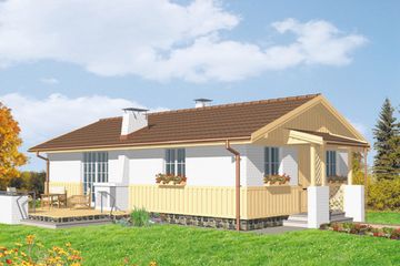  Projekt domu Sawa (KSA1291) - projekt domu parterowego - Zdjęcie 1