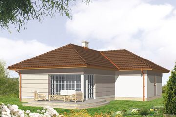  Projekt domu Komandor (KSA1293) - projekt domu parterowego - Zdjęcie 1