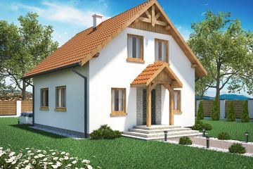  Projekt domu Domek Klonowy (030 ES) (SLF1029) - projekt domu parterowego z poddaszem - Zdjęcie 1