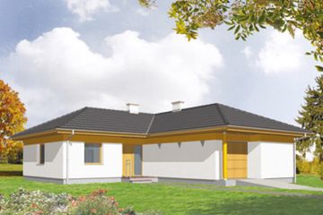  Projekt domu Wisła (KSA1311) - projekt domu parterowego - Zdjęcie 2