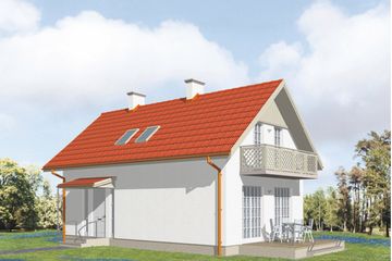  Projekt domu Vega (KSA1312) - projekt domu parterowego z poddaszem - Zdjęcie 1