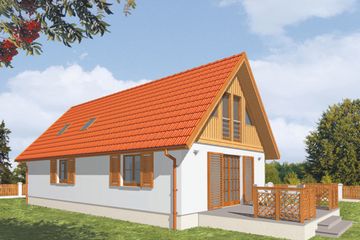  Projekt domu Malwa (KSA1313) - projekt domu parterowego z poddaszem - Zdjęcie 1