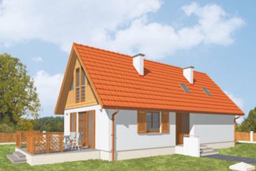  Projekt domu Malwa (KSA1313) - projekt domu parterowego z poddaszem - Zdjęcie 2