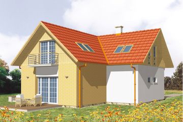  Projekt domu Krokus (KSA1314) - projekt domu parterowego z poddaszem - Zdjęcie 1