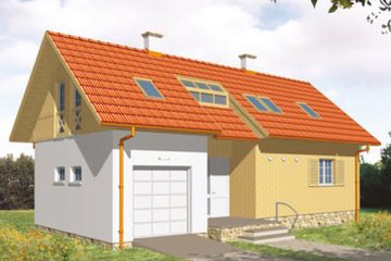  Projekt domu Krokus (KSA1314) - projekt domu parterowego z poddaszem - Zdjęcie 2