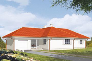  Projekt domu Jaśmin (KSA1316) - projekt domu parterowego - Zdjęcie 2