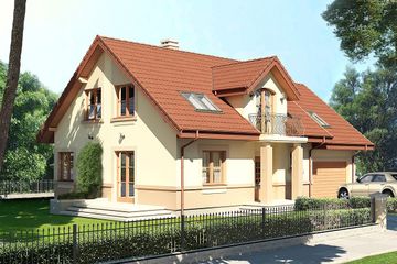  Projekt domu Koralgol 2G (BSB1103) - projekt domu parterowego z poddaszem - Zdjęcie 1