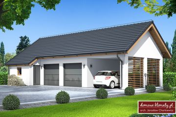  Projekt garażu GW-3 (BSD1443) - projekt garażu parterowego - Zdjęcie 1