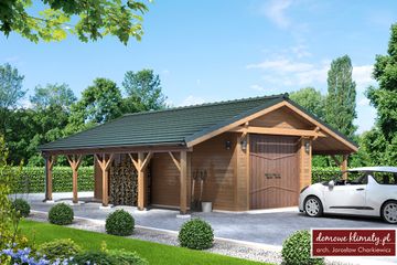  Projekt garażu GW-2 (BSD1445) - projekt garażu parterowego - Zdjęcie 1