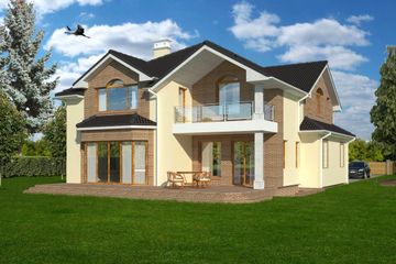  Projekt domu JM 224 (WAO1057) - projekt domu parterowego z poddaszem - Zdjęcie 2