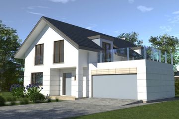  Projekt domu DJ 039 (WAM1145) - projekt domu parterowego z poddaszem - Zdjęcie 1