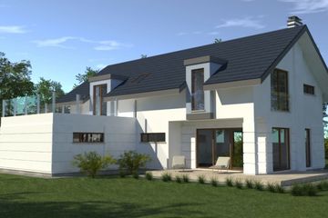  Projekt domu DJ 039 (WAM1145) - projekt domu parterowego z poddaszem - Zdjęcie 2