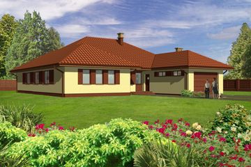  Projekt domu JM 108 (WAO1074) - projekt domu parterowego - Zdjęcie 1