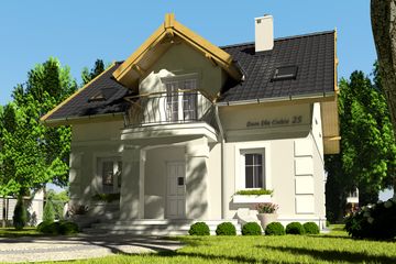  Projekt domu Szafir bez garażu [B] (WRF1575) - projekt domu parterowego z poddaszem - Zdjęcie 1