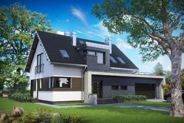  Projekt domu Klara Polo (1422) (KRD2599) - projekt domu parterowego z poddaszem - Zdjęcie 1