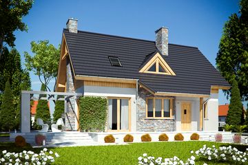  Projekt domu Agatka II trend bez garażu [B] (WRF1594) - projekt domu parterowego z poddaszem - Zdjęcie 1