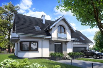  Projekt domu Heladia (1441) (KRD2608) - projekt domu parterowego z poddaszem - Zdjęcie 1