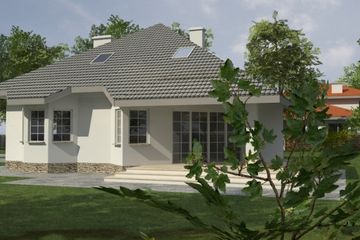  Projekt domu DJ 178 2st. (WAM1084) - projekt domu parterowego z poddaszem - Zdjęcie 3