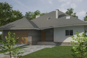  Projekt domu DJ 178 2st. (WAM1084) - projekt domu parterowego z poddaszem - Zdjęcie 7