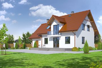  Projekt domu Dukla 11g Mc (KRP1641) - projekt domu parterowego z poddaszem - Zdjęcie 2