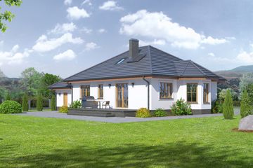  Projekt domu Zadębie Małe 3 (KRP1642) - projekt domu parterowego - Zdjęcie 2