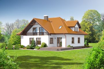  Projekt domu Szczepanów Mc (KRP1644) - projekt domu parterowego z poddaszem - Zdjęcie 2