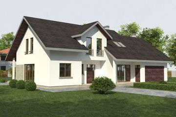  Projekt domu DJ 030 (WAM1157) - projekt domu parterowego z poddaszem - Zdjęcie 1
