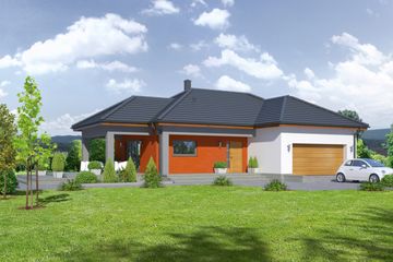  Projekt domu Arturowo gg (KRP1653) - projekt domu parterowego - Zdjęcie 1