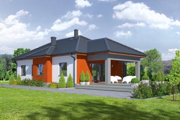  Projekt domu Arturowo gg (KRP1653) - projekt domu parterowego - Zdjęcie 2