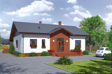  Projekt domu Adamówka (KRP1656) - projekt domu parterowego - Zdjęcie 1