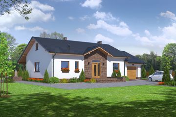  Projekt domu Adamówka Gk1 (KRP1665) - projekt domu parterowego - Zdjęcie 1