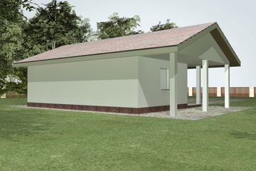  Projekt garażu G 3.12b (WAM1189) - projekt garażu parterowego - Zdjęcie 3