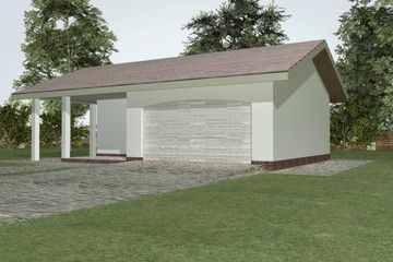  Projekt garażu G 3.12b (WAM1189) - projekt garażu parterowego - Zdjęcie 4